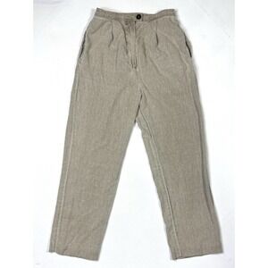 Anna & Frank Pants Women's Small 100% Silk Beige Straight